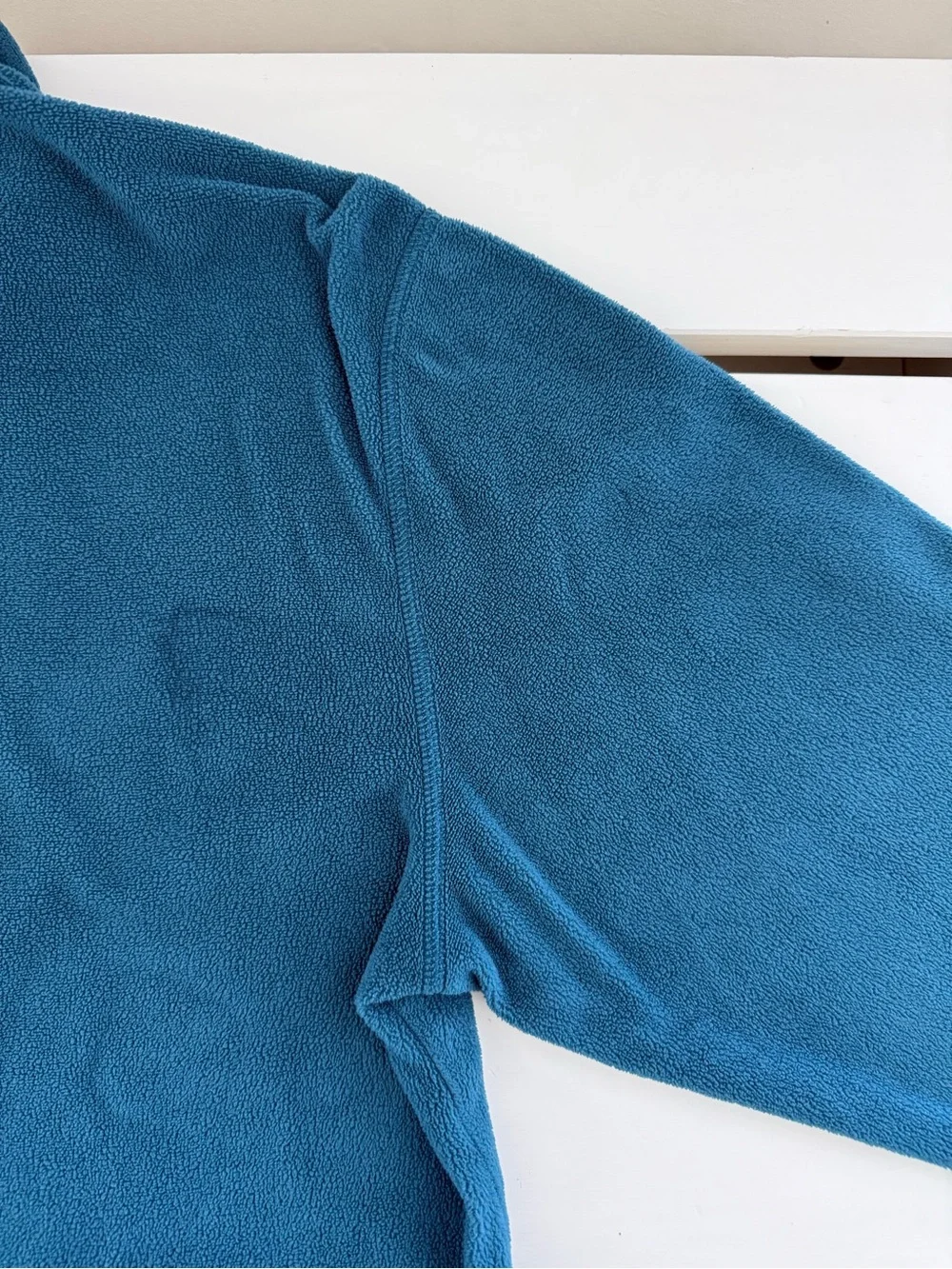 The North Face Men’s Small Blue Quarter Zip Fleece Burgundy Red Logo